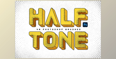 Halftone Photoshop Brushes - 91934927