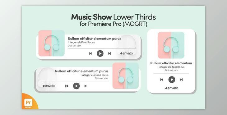 Music Show Lower Thirds for Premiere Pro (Videohive 34610827)