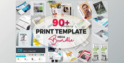 90+ Print Templates Mega Bundle CreativeMarket-5193706 For PS