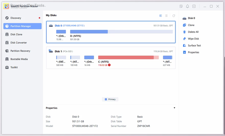 EaseUS Partition Master v19.8.0 Build 20250221 Multilingual + CRACK