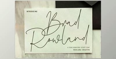 Brad Rowland Signature Font CreativeMarket 6987895