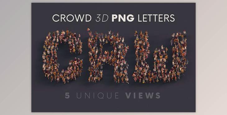 Big Crowd – 3D Lettering CreativeMarket - 10996366
