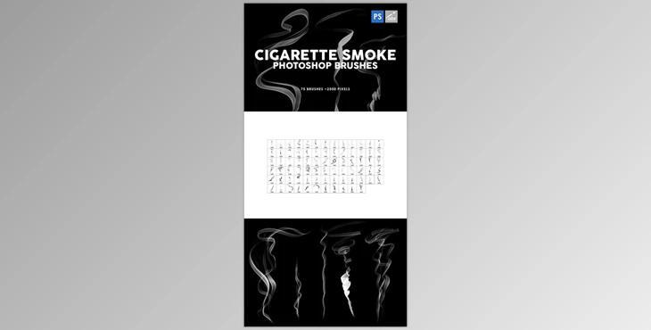 75 Cigarette Smoke Photoshop Stamp Brushes