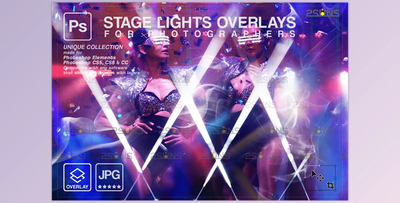 Stage lights overlays CreativeMarket - 6960897