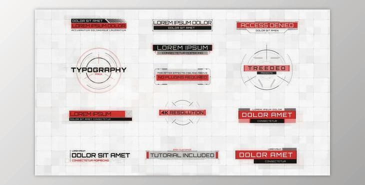 Cinematic HUD Titles (Videohive 21586776) - AE Project