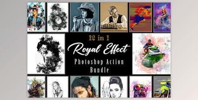 Royal Effect Photoshop Action Bundle Creativemarket - 10980259