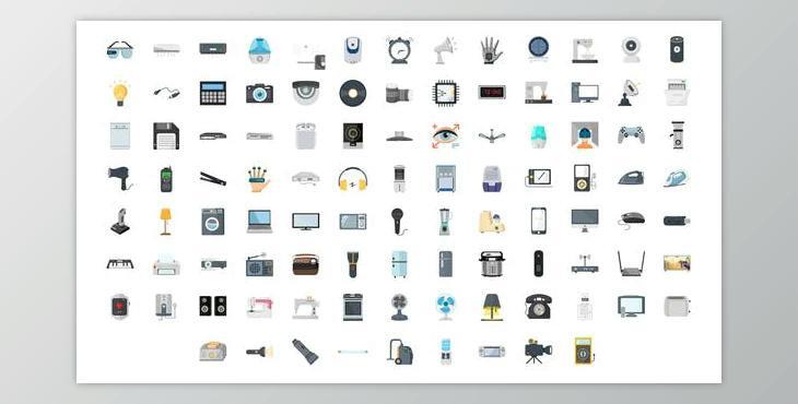 100 Electronic Gadgets Icons (Videohive 29840386) - AE Project