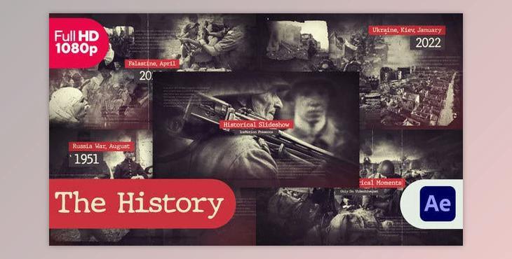 Historical Slideshow / Vintage Documentary / Old Memories Photo Album (Videohive 37441836) - AE Project