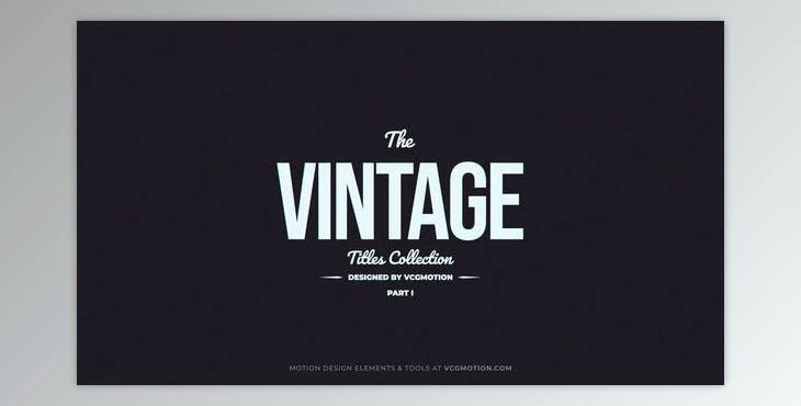 Titles // Vintage I (VideoHive 35889228) - AE Project