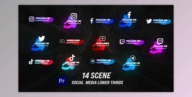 Glow Social Lower Thirds (Videohive 33745102)