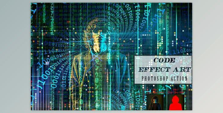 Code Effect Art Photoshop Action Creativemarket - 12721971