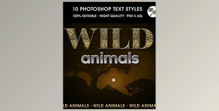 Wild Animals Text Styles GraphicRiver-30385880 (PSD, ASL)