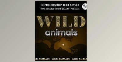 Wild Animals Text Styles GraphicRiver-30385880 (PSD, ASL)