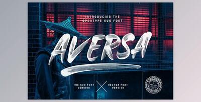 Aversa SVG Font + 27 Brushes 3689299