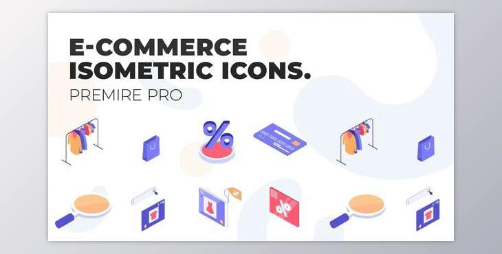 E-Commerce – MOGRT Isometric Icons (VideoHive 37500594)