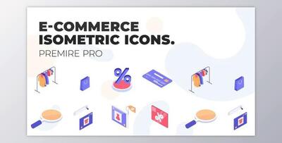 E-Commerce – MOGRT Isometric Icons (VideoHive 37500594)
