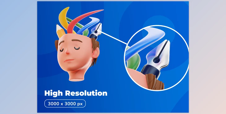 UI8 – 20 3D Design Thinking Icon Set
