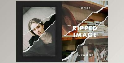 Ripped Image Effect for Posters CreativeMarket - 7214401