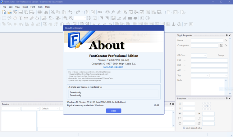 High-Logic FontCreator Pro 15.0.0.3024