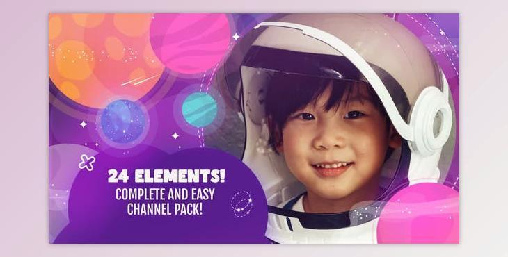 Kids Tv Streaming And Youtube Channel Pack Space Themed (Videohive 49000302) - AE Project