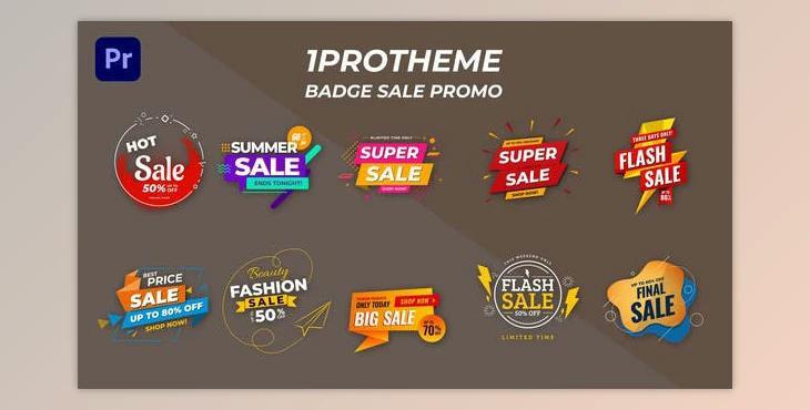 Badges Sale Promo Mogrt 15 (Videohive 34088411)