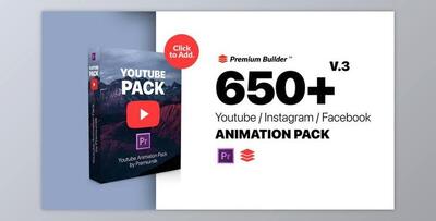 Youtube Pack MOGRTs for Premiere & Extension Tool v3 (Videohive 25854755)
