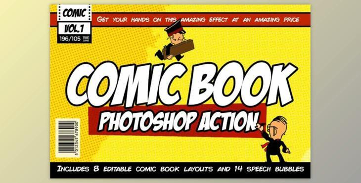 Comic Book Photoshop Action Kit By denestudios