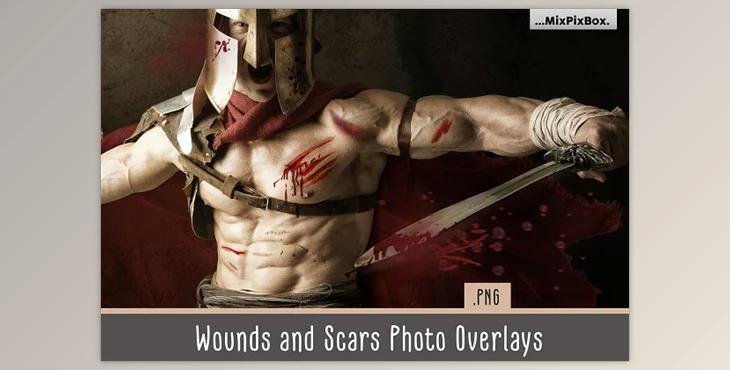 Wounds and Scars Overlays CreativeMarket - 5326626