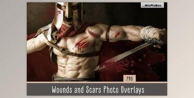 Wounds and Scars Overlays CreativeMarket - 5326626