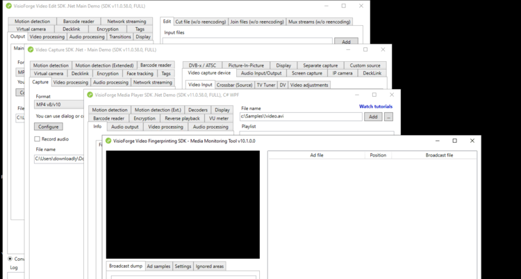 VisioForge SDKs .NET 11.0 / Delphi 10.3