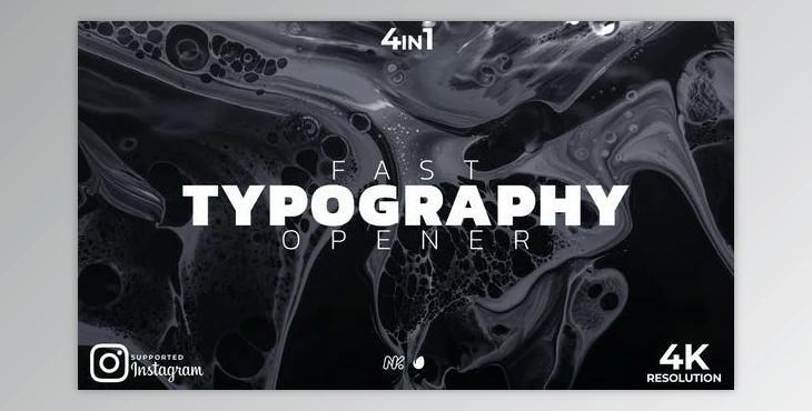Fast Typography Opener (Videohive 31529112) - AE Project