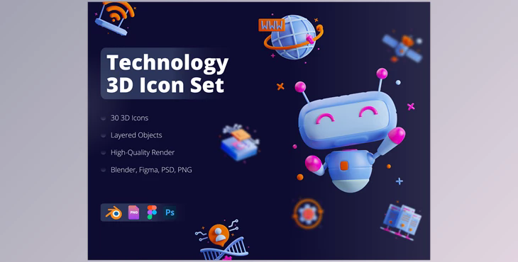 UI8 – 3D Technology Icon Set