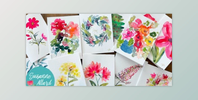Let’s Paint Floral Greeting Cards
