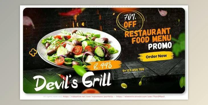 Devils Grill Menu Promo (Videohive 33306024) - AE Project