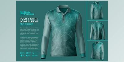 Polo T-Shirt Long Sleeve CreativeMarket - 7510451