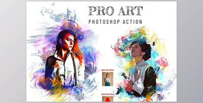 Pro Art Photoshop Action CreativeMarket - 7116812