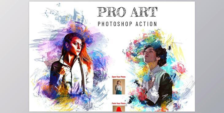 Pro Art Photoshop Action CreativeMarket - 7116812