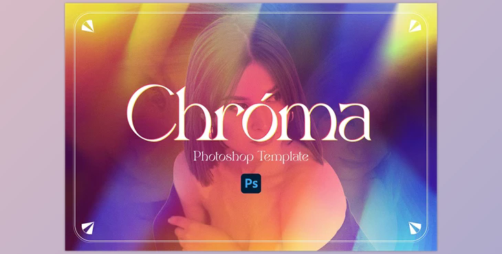 Chromatic Effect Photoshop Template Creative Market – 16533000