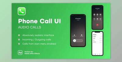 Phone Call UI – Audio Calls (Videohive 38930322) - AE Project
