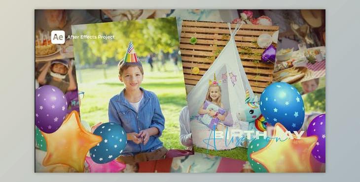 Happy Birthday Photo Slideshow (Videohive 52052995) - AE Project