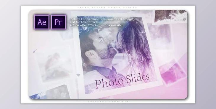 Inked Flying Photo Slides (Videohive 32299475) - PR Project