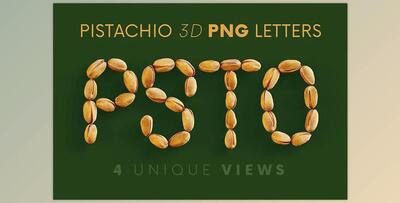 The Pistachio – 3D Lettering CreativeMarket - 7824348