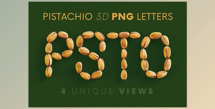 The Pistachio – 3D Lettering CreativeMarket - 7824348