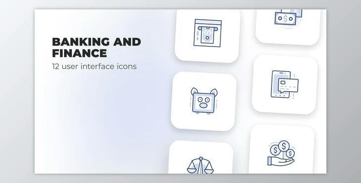 Banking and Finance – User Interface Icons (Videohive 40109465) - AE Project