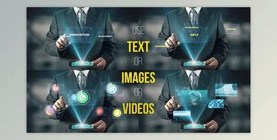 Hologram Businessman Screens (Videohive 19494120) - AE Project