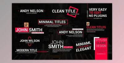 Clean Title Lower Thirds (Videohive 39424167) - AE Project