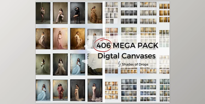 Shades of Drops – 406 Mega Pack Digital Canvases