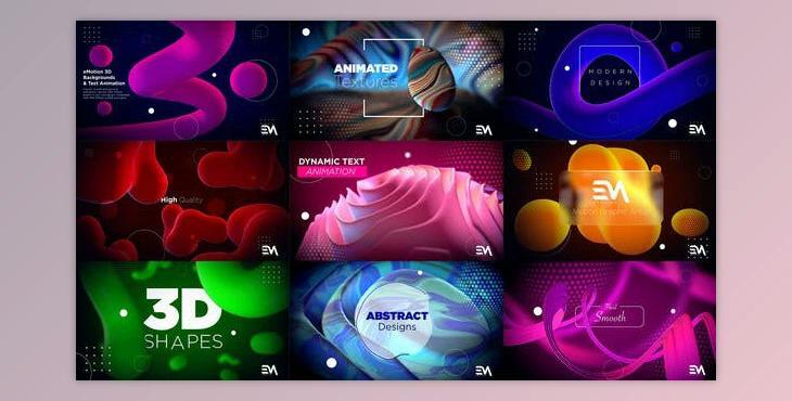 3D Animated Backgrounds (Videohive 34391664) - AE Project