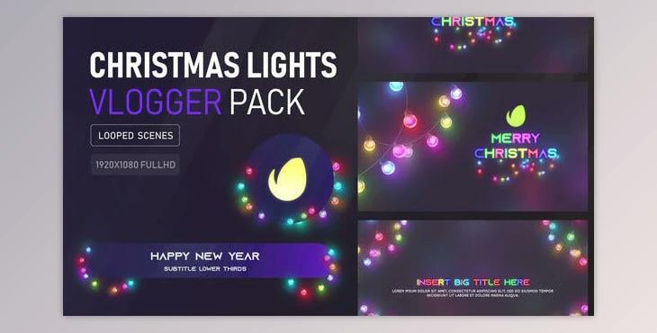 Christmas Lights Vlogger Pack (VideoHive 35134224) - AE Project
