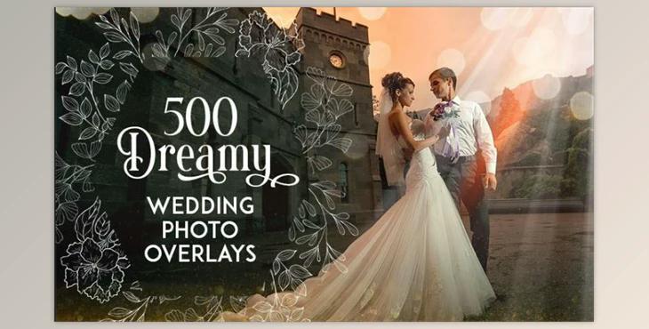 500 Dreamy Wedding Photo Overlays Bundle - AE Project